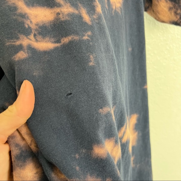 Nike Navy Blue Tye Dye T-Shirt Embroidered Swoosh Distressed Size Large Vintage - Picture 8 of 14